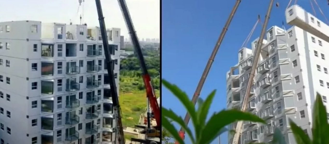 Βίντεο: Κινέζοι ανέγειραν 10ώροφη πολυκατοικία σε 29 ώρες... πλήρως επιπλωμένη